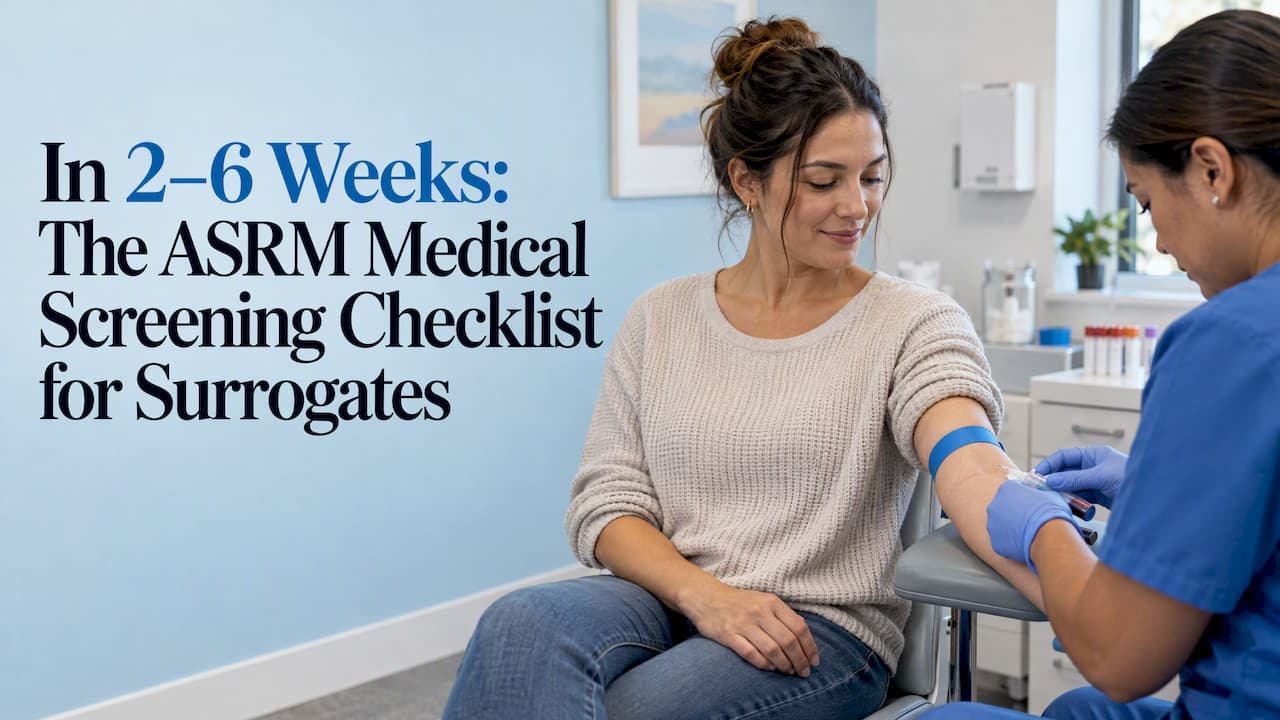 In 2–6 Weeks: Surrogacy Medical Screening ASRM Checklist for Surrogates