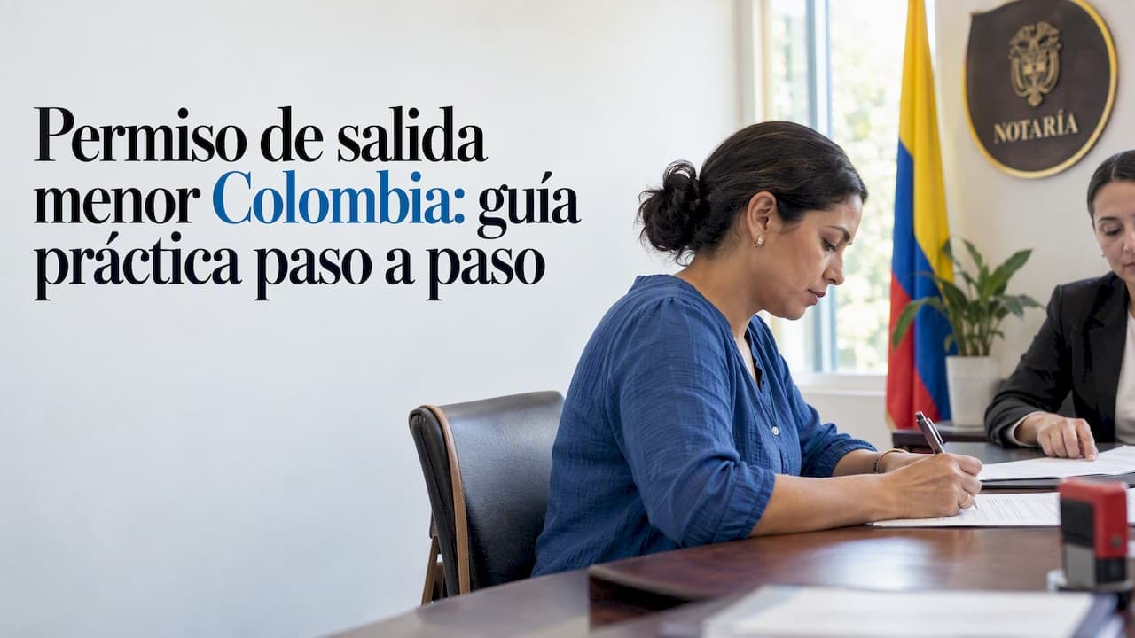 Permiso de salida menor Colombia: guía práctica paso a paso