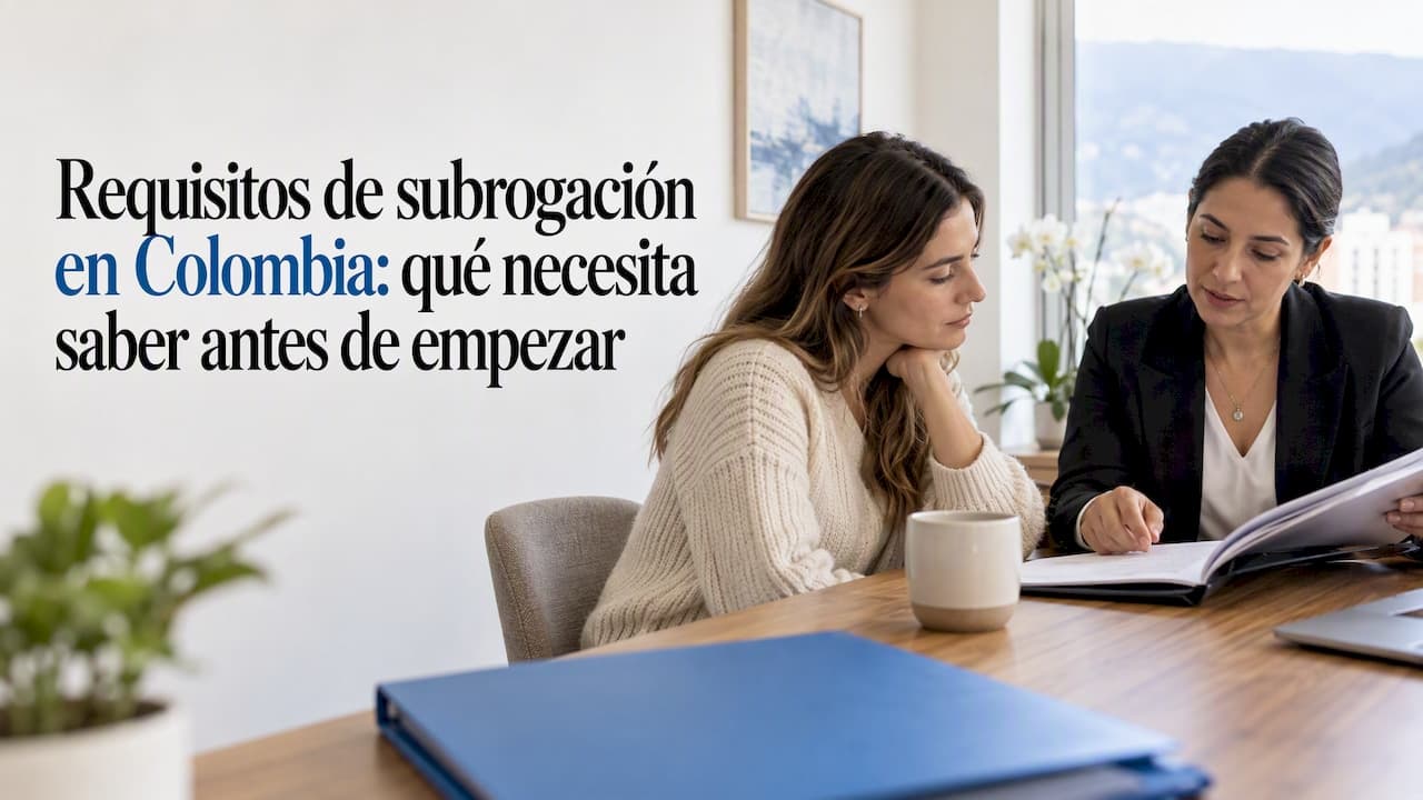 Requisitos de subrogación en Colombia: qué necesita saber antes de empezar