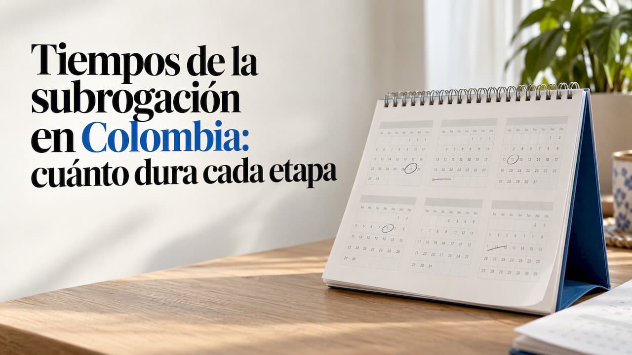 Tiempos de la subrogación en Colombia: cuánto dura cada etapa