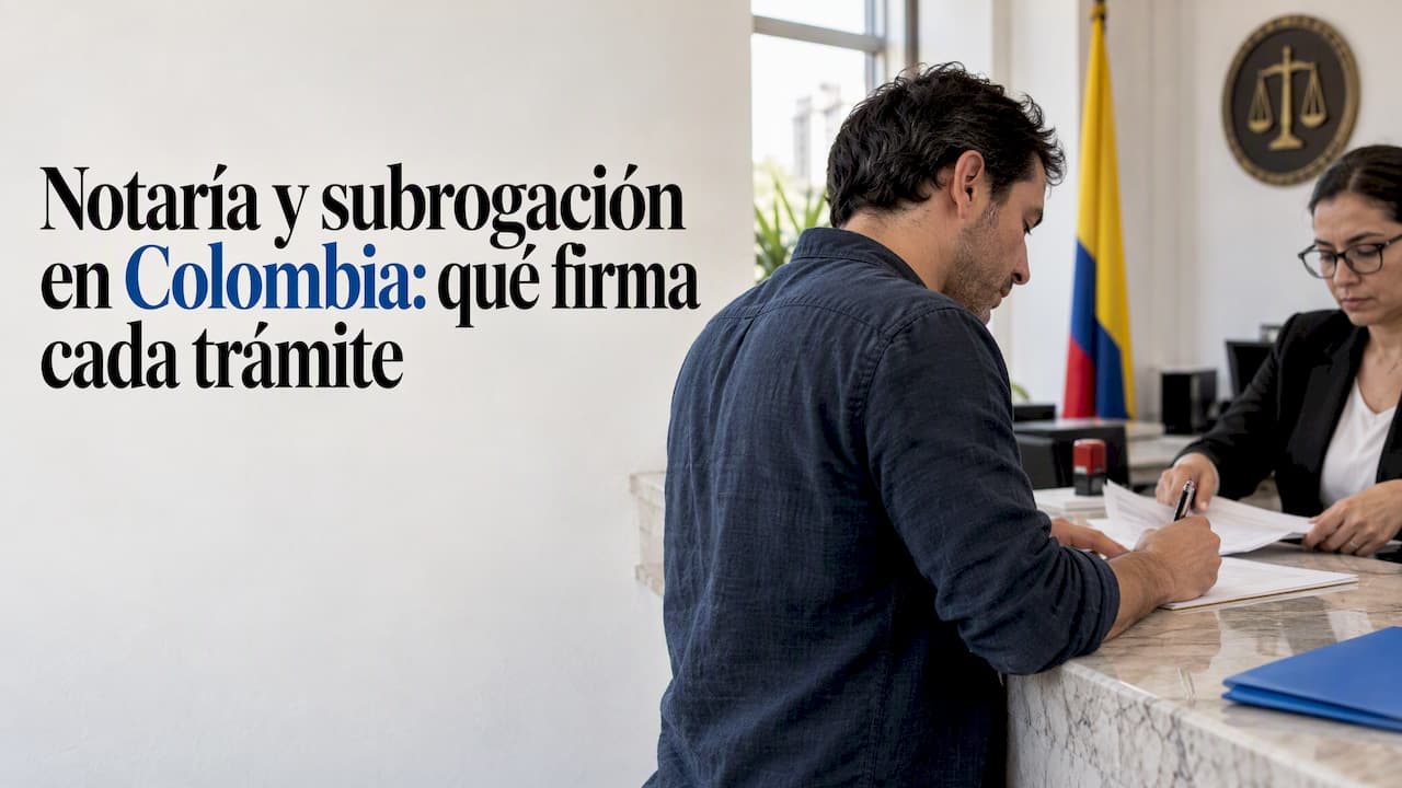 Notaría y subrogación en Colombia: qué firma cada trámite