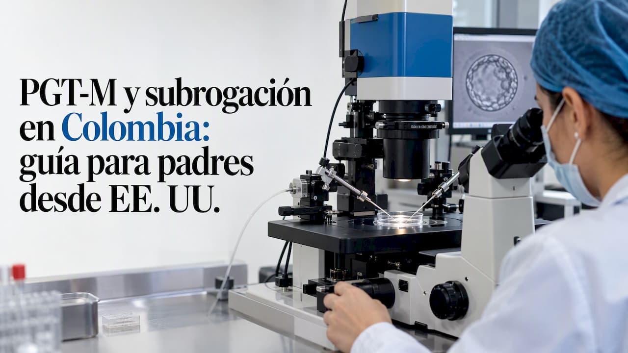 PGT-M y subrogación en Colombia: guía para padres desde EE. UU.